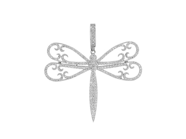 Pavé Set Diamond Dragonfly Pendant