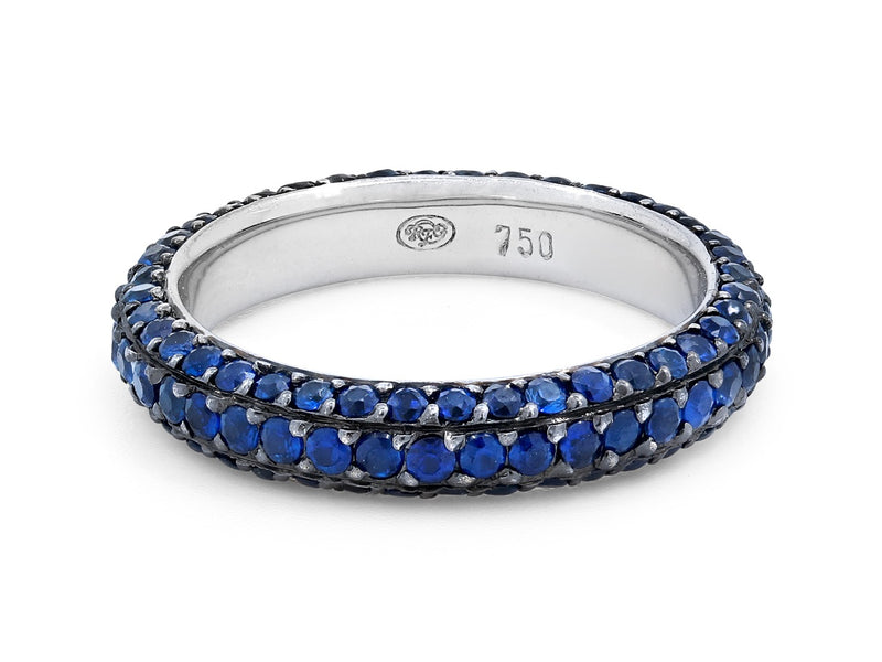 Pavé Set Fine Blue Sapphire Eternity Band