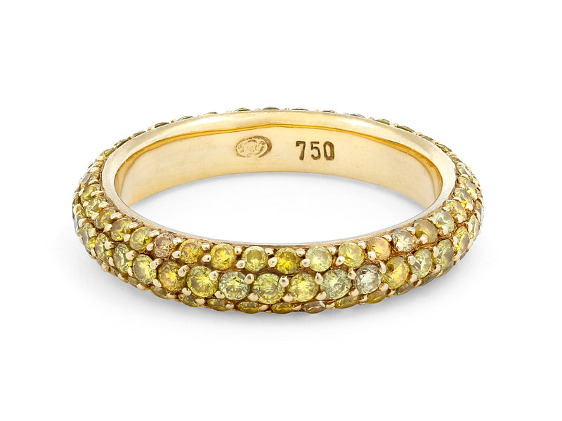 Pavé Set Yellow Diamond Band