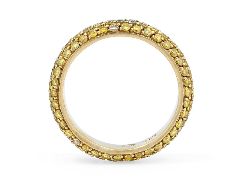 Pavé Set Yellow Diamond Band