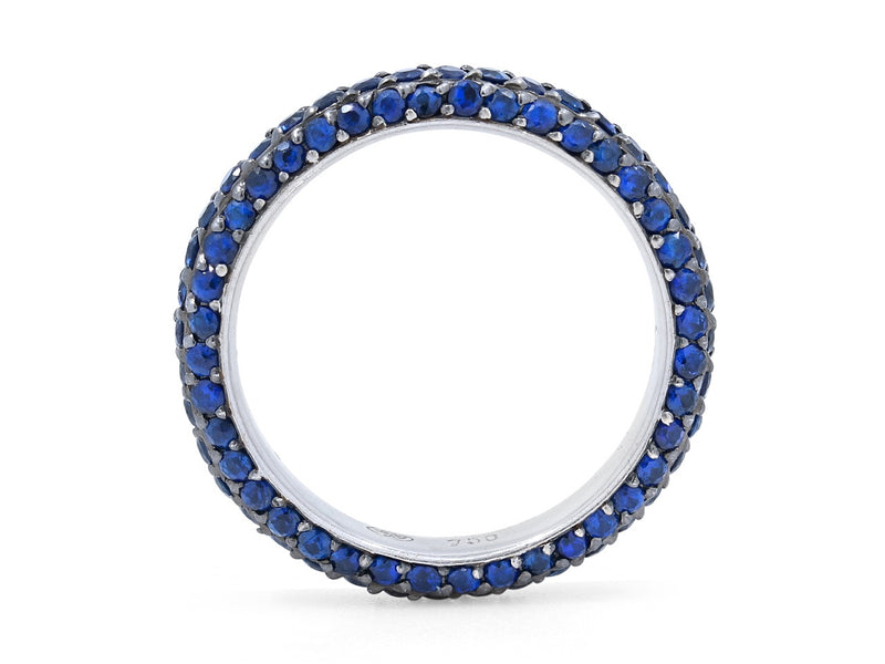 Pavé Set Fine Blue Sapphire Eternity Band