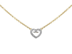 Pavé Set Diamond Heart Pendant Necklace