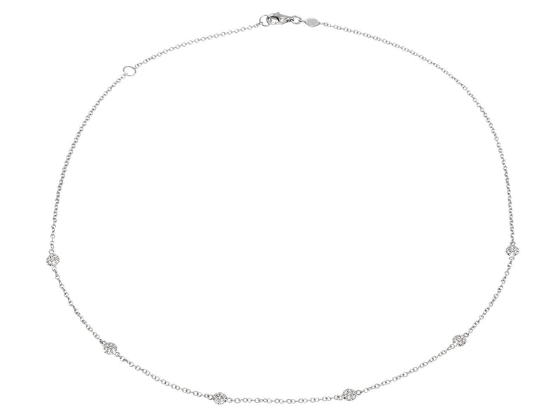 Pavé Set Diamond Dot Necklace