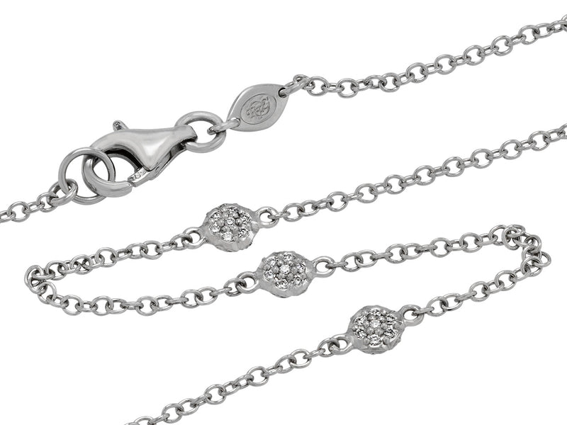 Pavé Set Diamond Dot Necklace