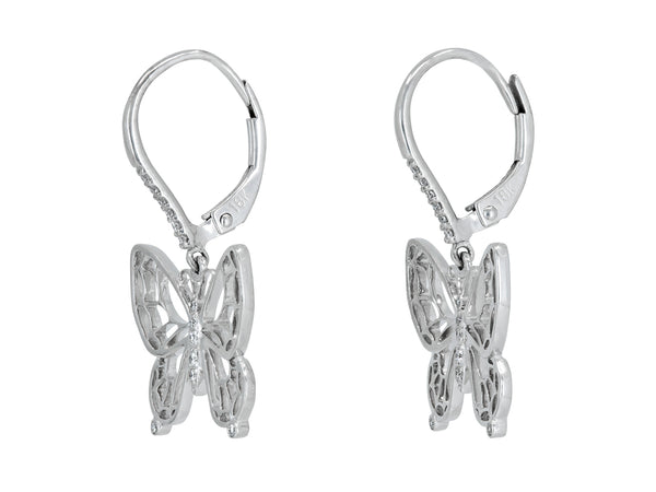 Pavé Set Diamond Butterfly Earrings
