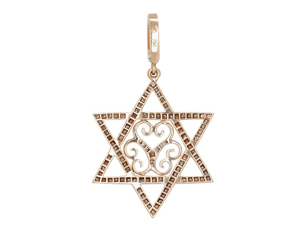 Pavé Set Diamond Star of David Pendant