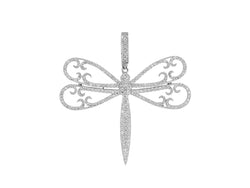 Pavé Set Diamond Dragonfly Pendant