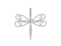Pavé Set Diamond Dragonfly Pendant