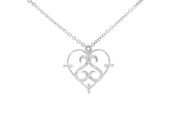 Pavé Set Diamond Heart Pendant