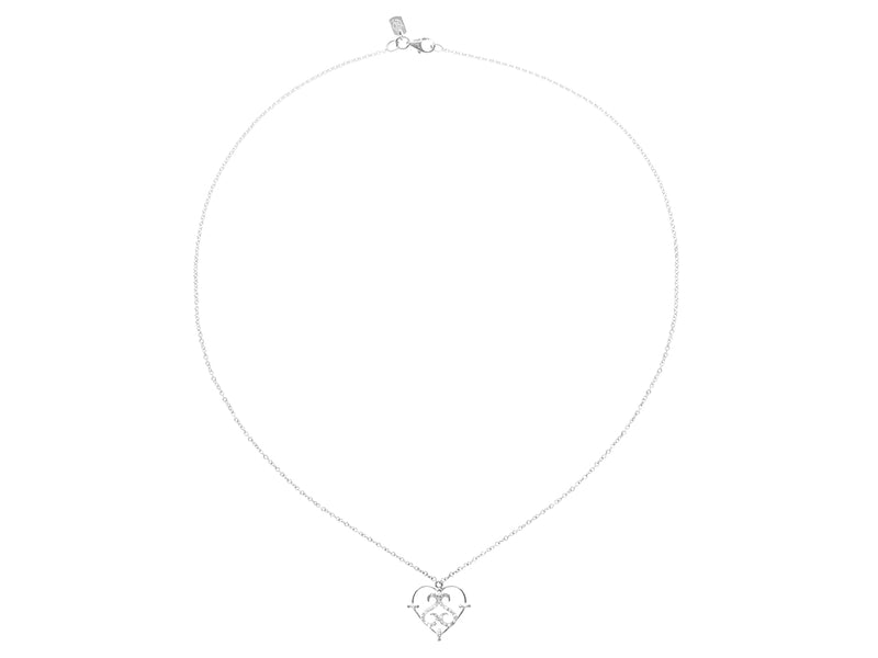 Pavé Set Diamond Heart Pendant