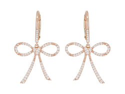 Pavé Set Diamond Bow Earrings