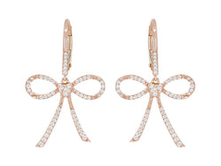 Pavé Set Diamond Bow Earrings