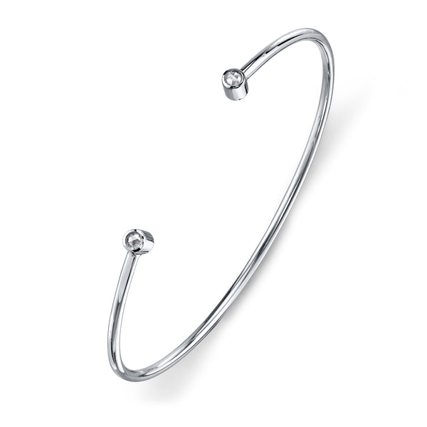 Luxle 1.43 Cttw. Diamond Frames Bangle Bracelet In 18k White Gold For - Foto 2