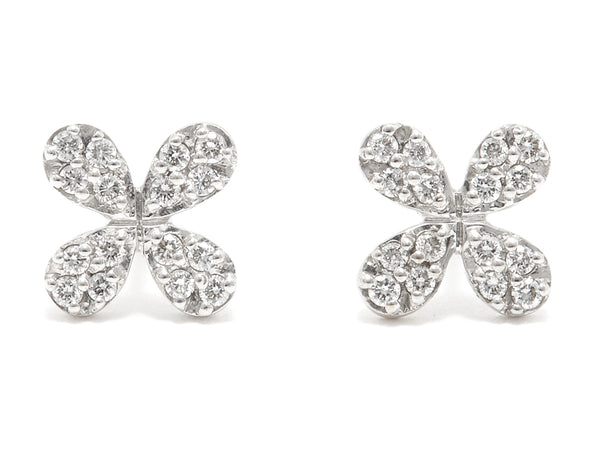 Small Pave Diamond Stud Earrings