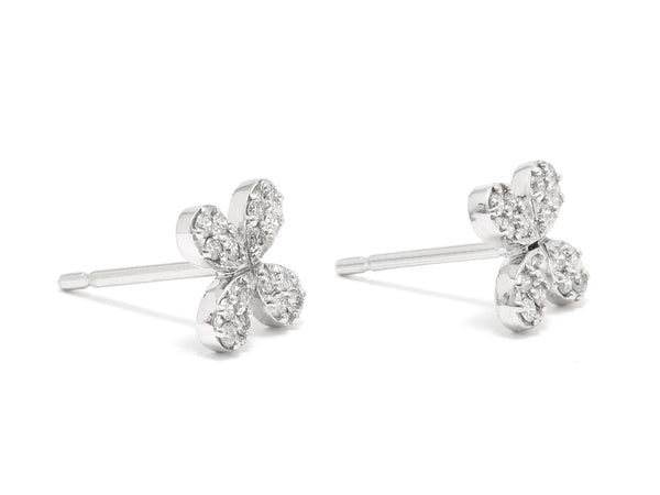 Small Pave Diamond Stud Earrings