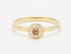 Brown and White Diamond Ring