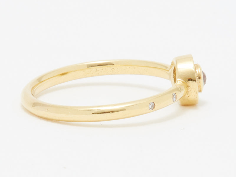 Brown and White Diamond Ring