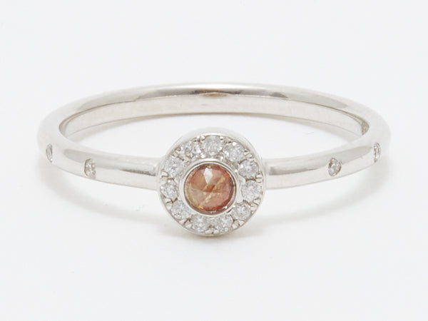 Brown and White Diamond Ring