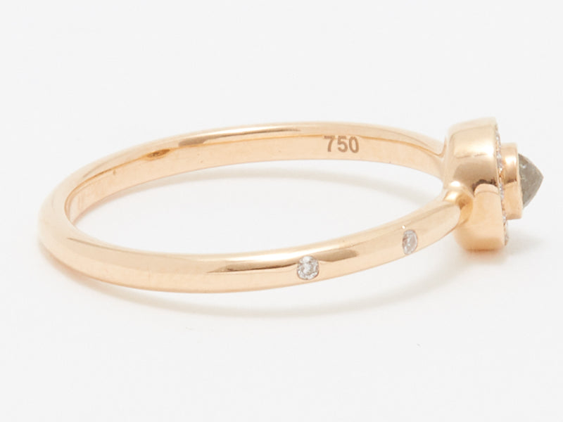 Brown and White Diamond Ring