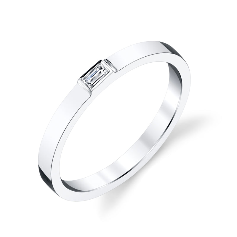 18K White Gold Baguette Ring