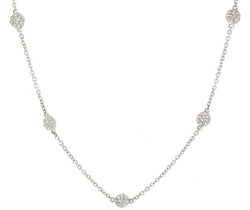 Pavé Set Diamond Dot Necklace