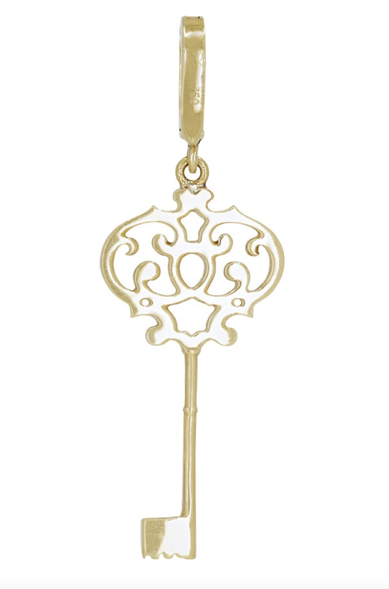 Pavé Diamond Key Pendant