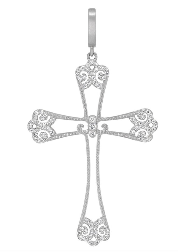 Diamond Filigree Cross Pendant