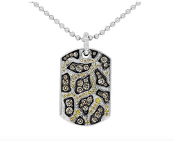 Pavé Set Diamond Giraffe Dog Tag