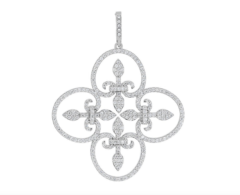 Pavé Diamond Quatrefoil Pendant