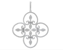 Pavé Diamond Quatrefoil Pendant