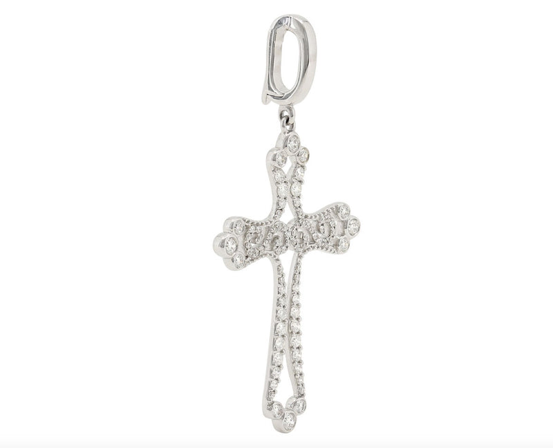 Diamond "Filigreen' Cross Pendant