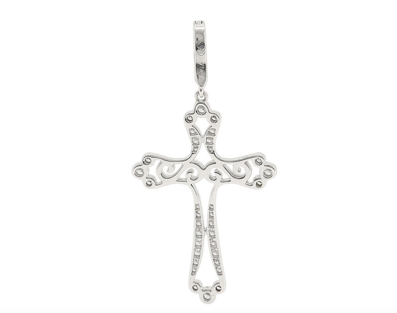 Diamond "Filigreen' Cross Pendant