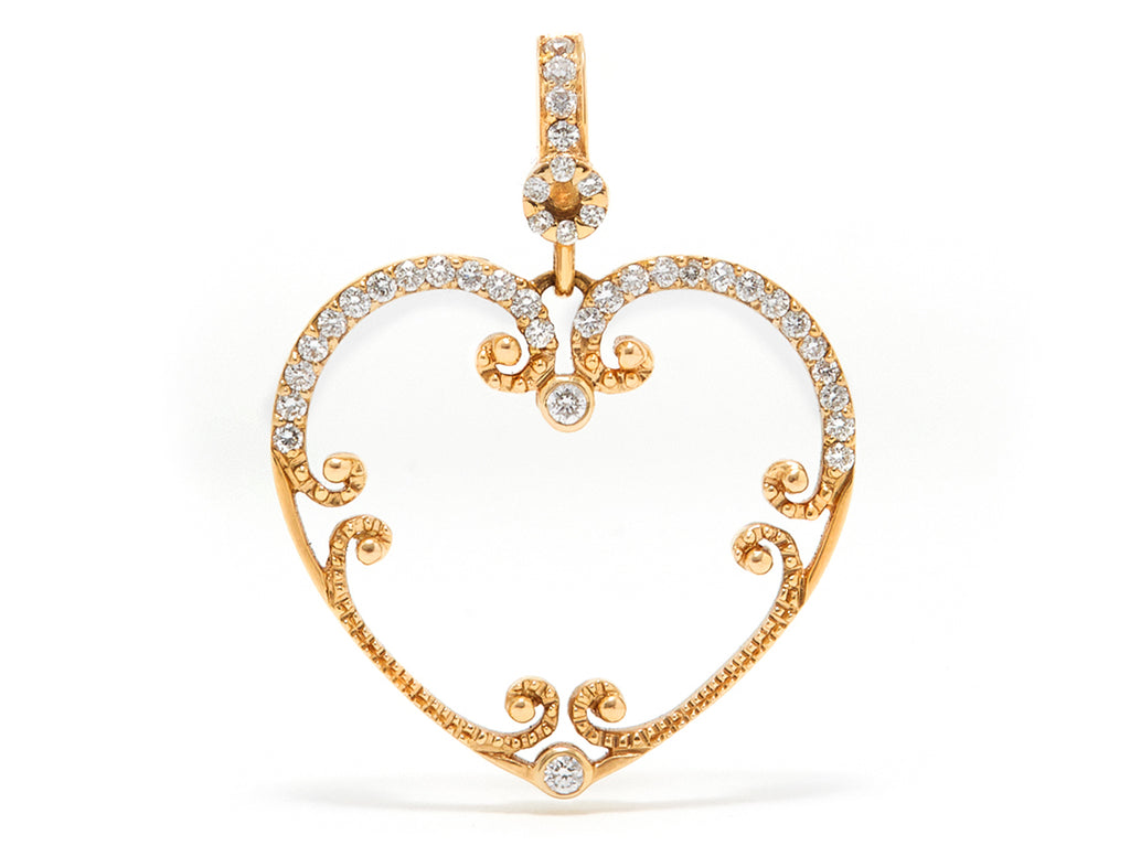 ネックレス・ペンダント Mini Melting Heart Pendant (Gold) Millie Mini Bubble Heart Necklace - Gold – Statement pendant