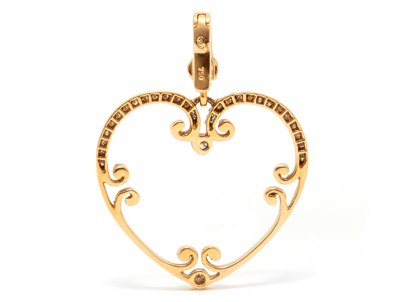 Heart Pendant in Rose Gold With Diamonds