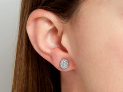 Oval Diamond Stud Earrings